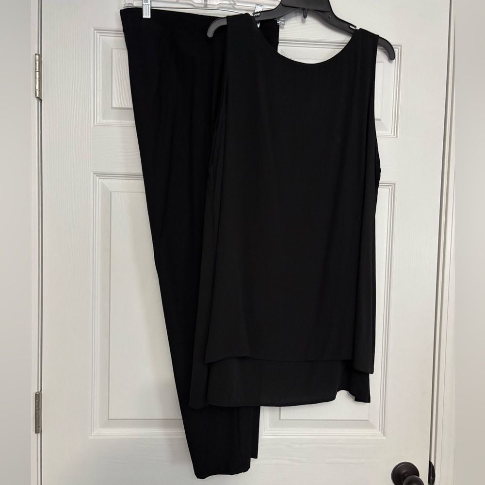 Eileen Fisher Black Top and Pants